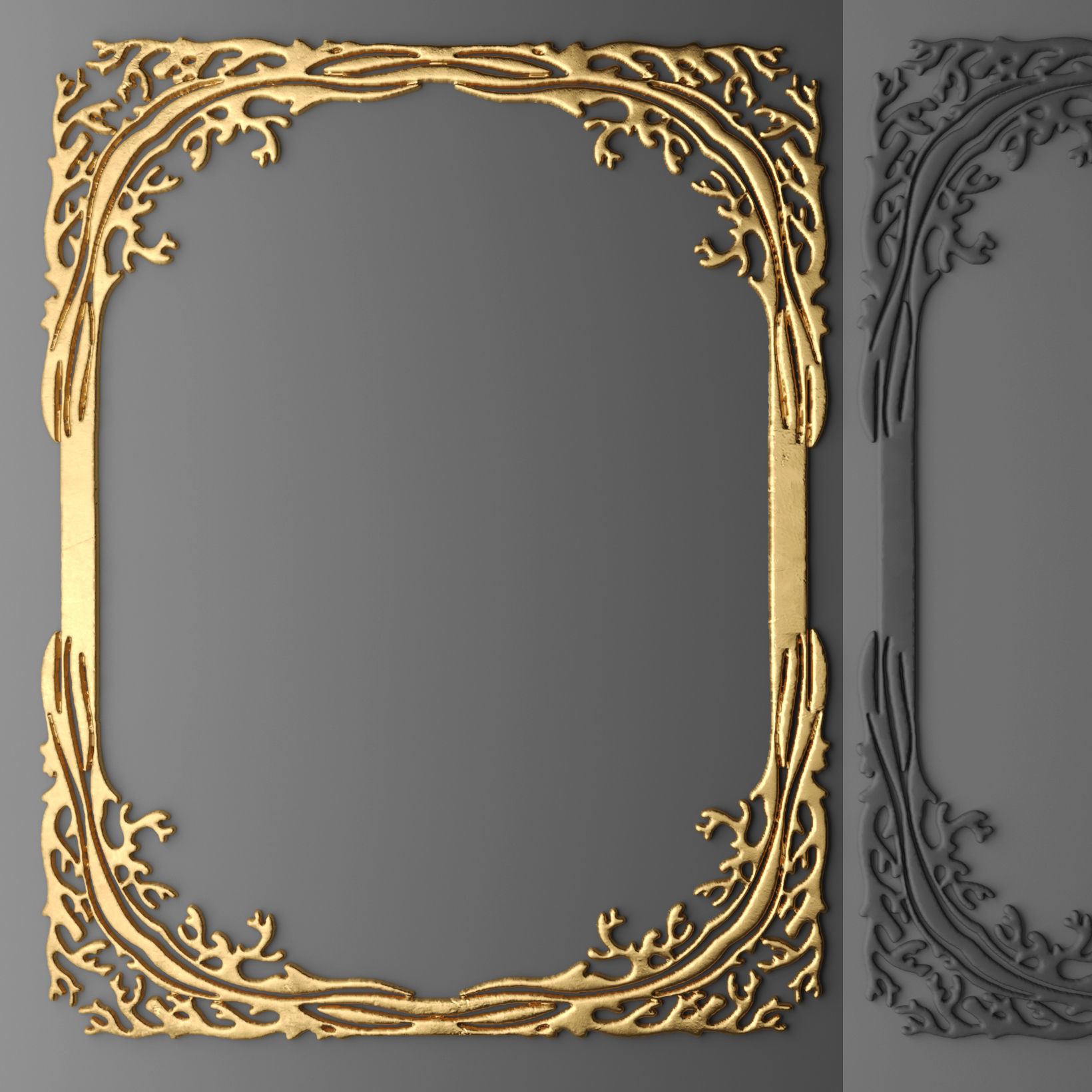 Collection stucco molding frame 3D model_13