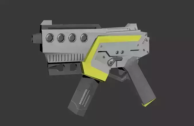 Low Poly  machine pistol