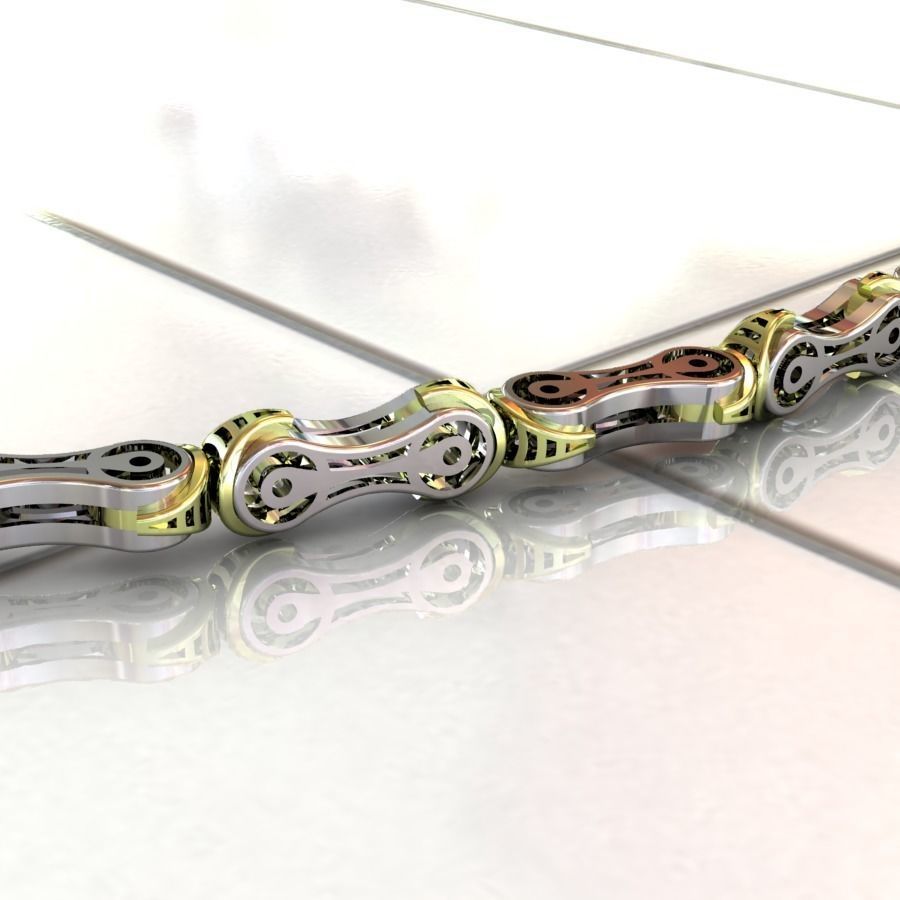 rings metal bracelet 3D print model_1