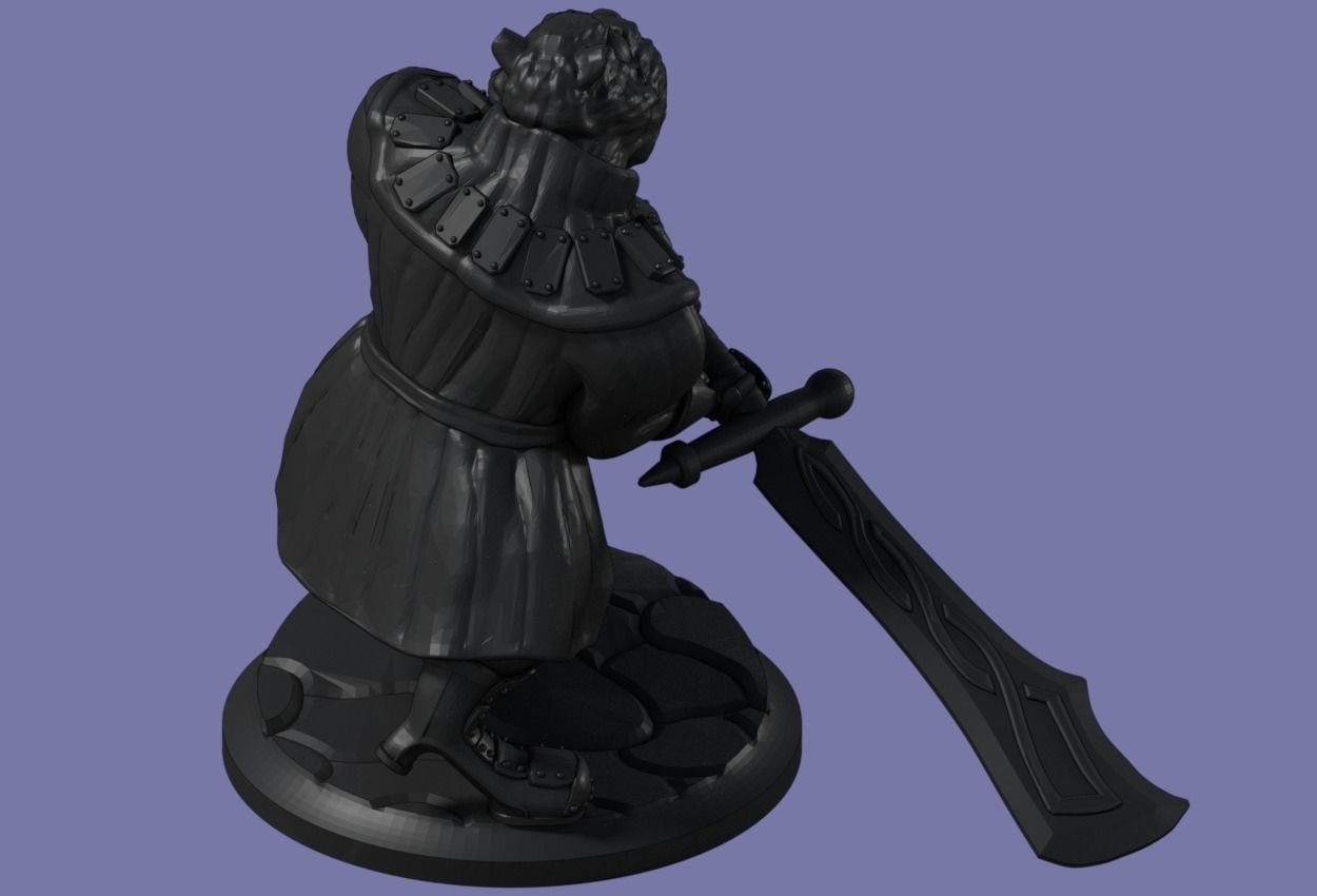 Gregario the Half Hamster Warrior 3D print model_2