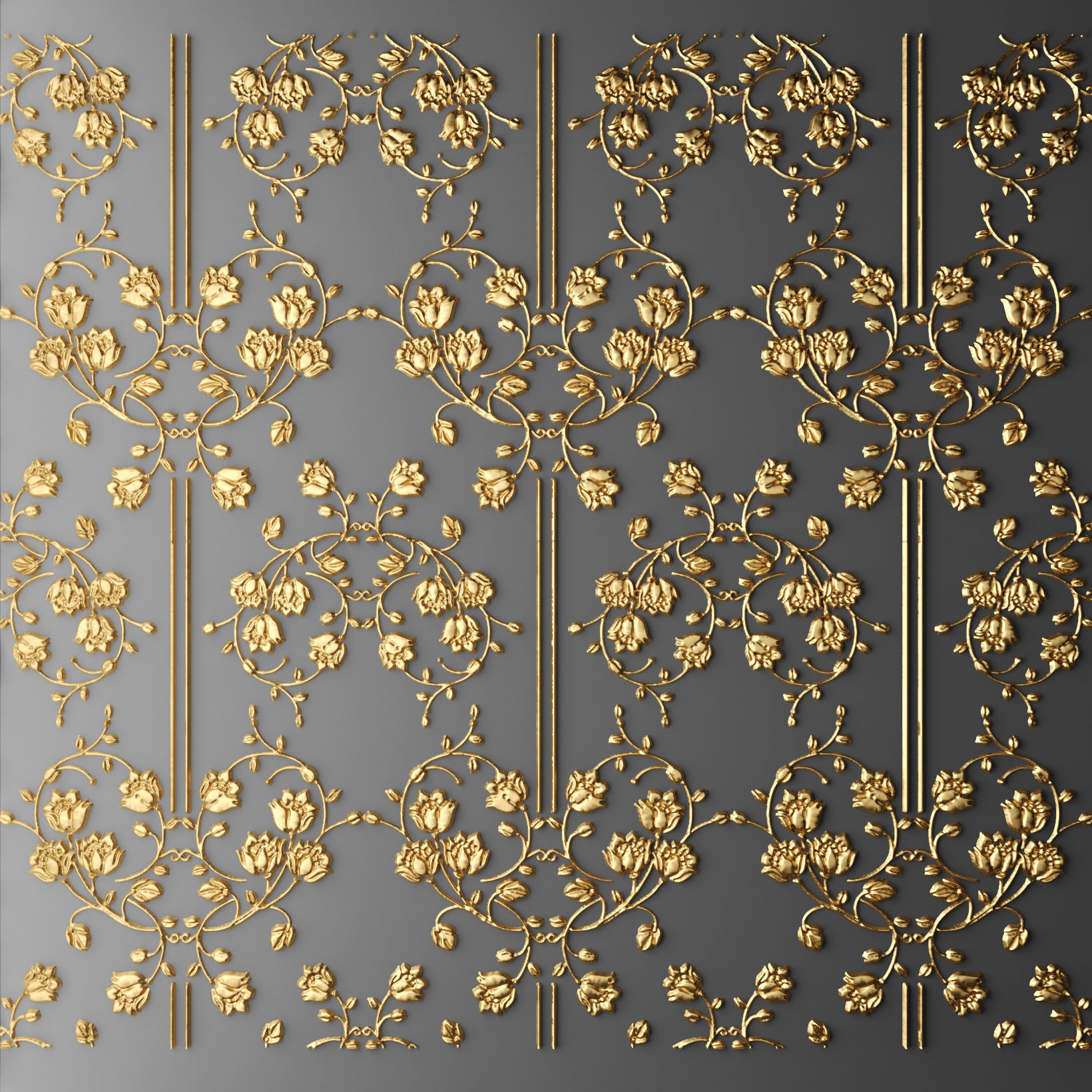 Collection stucco molding frame 2 3D model_8