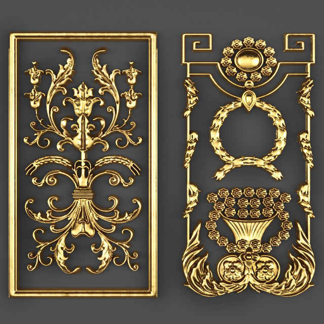 Collection stucco molding frame 2 3D model_2