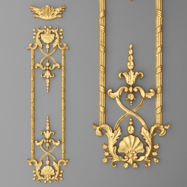 Collection stucco molding frame 2 3D model_10