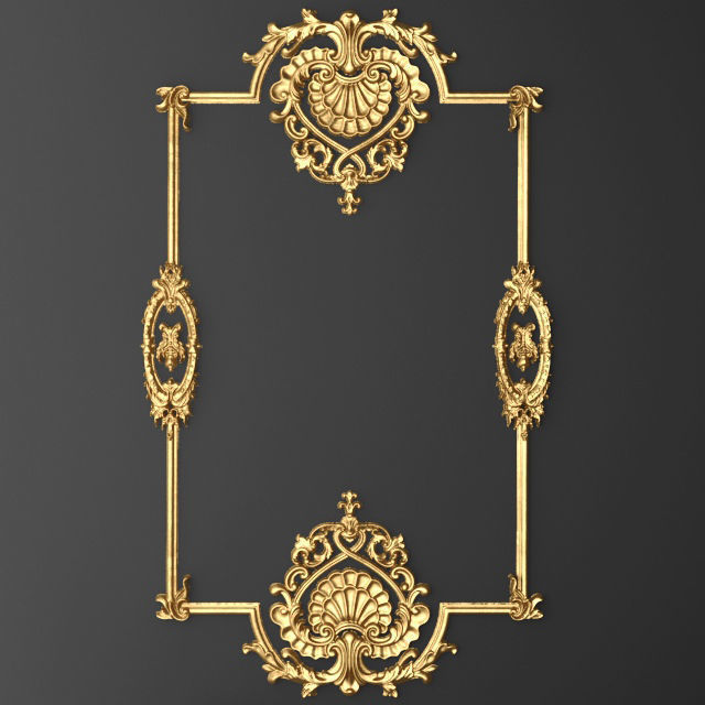 Collection stucco molding frame 2 3D model_1
