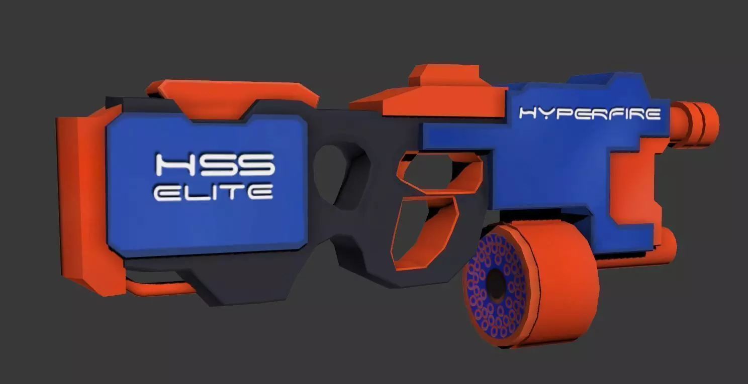 Low Poly Hyperfire Gun Low-poly 3D model