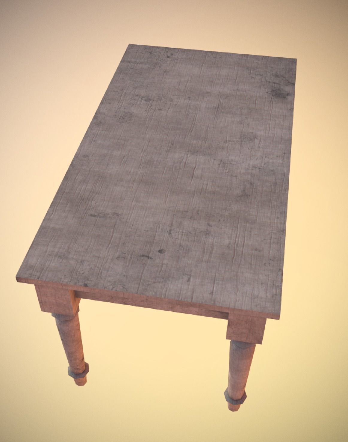 Antique Table low-poly game ready Low-poly 3D model_1