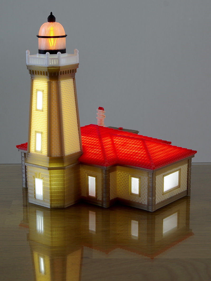 Spain Aviles Lighthouse - 3D Printed Table Lamp 3D print model_1