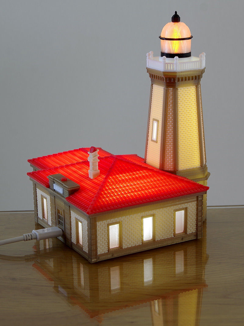 Spain Aviles Lighthouse - 3D Printed Table Lamp 3D print model_2