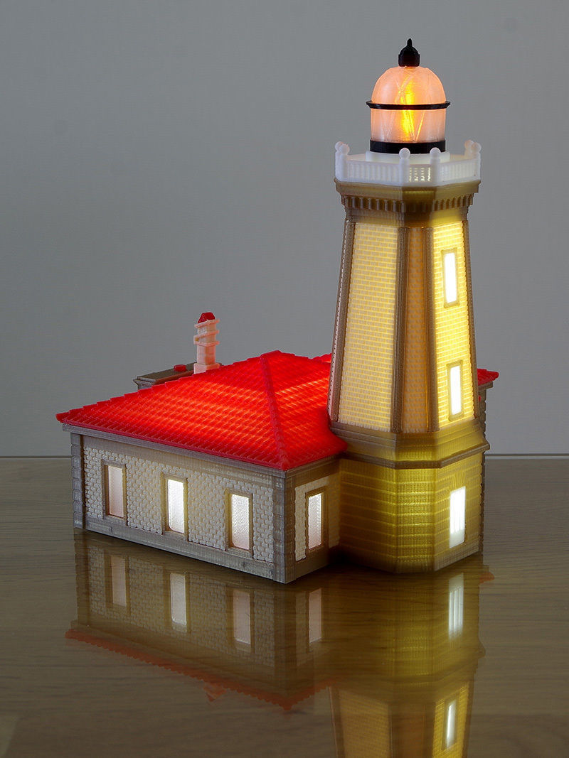 Spain Aviles Lighthouse - 3D Printed Table Lamp 3D print model_4