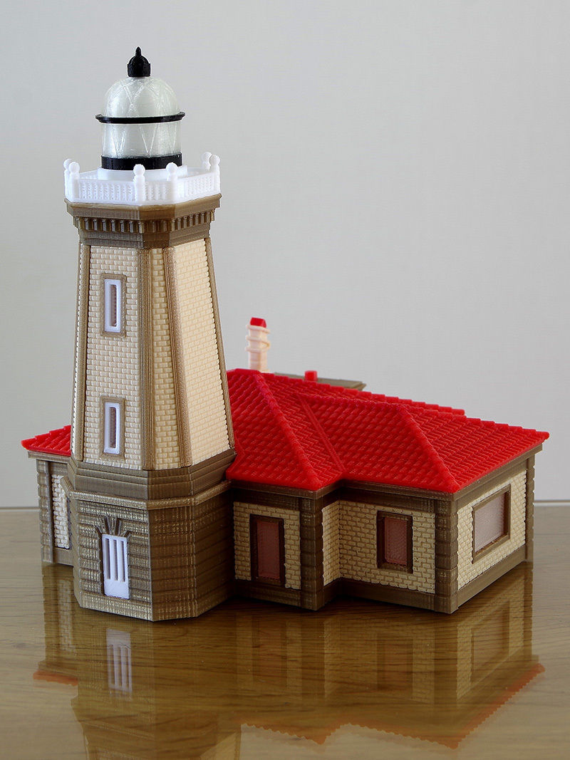 Spain Aviles Lighthouse - 3D Printed Table Lamp 3D print model_3
