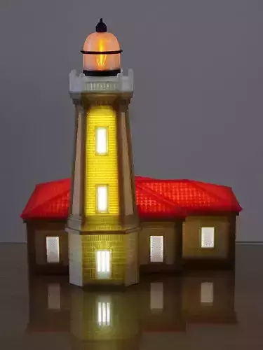 Spain Aviles Lighthouse - 3D Printed Table Lamp 3D print model Spain Aviles Lighthouse - 3D Printed Table Lamp 3D print model