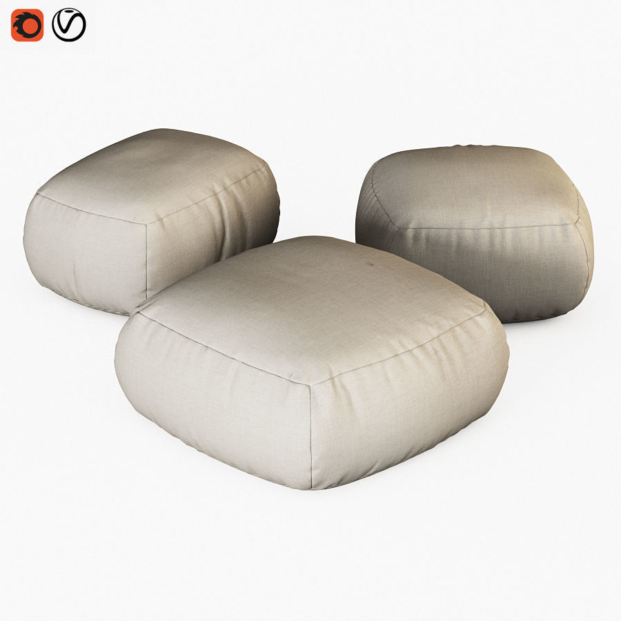 Pouf Bonaldo Kernel 3D model_1