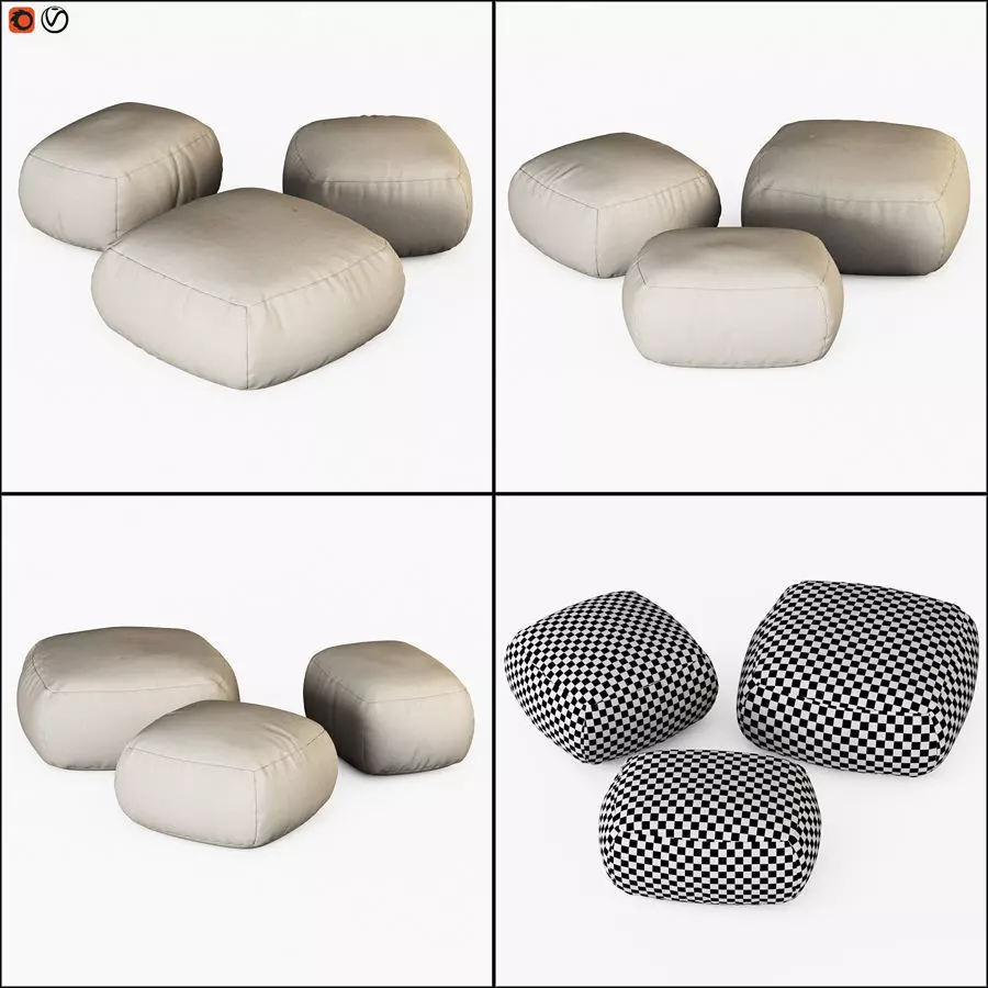 Pouf Bonaldo Kernel 3D model_0