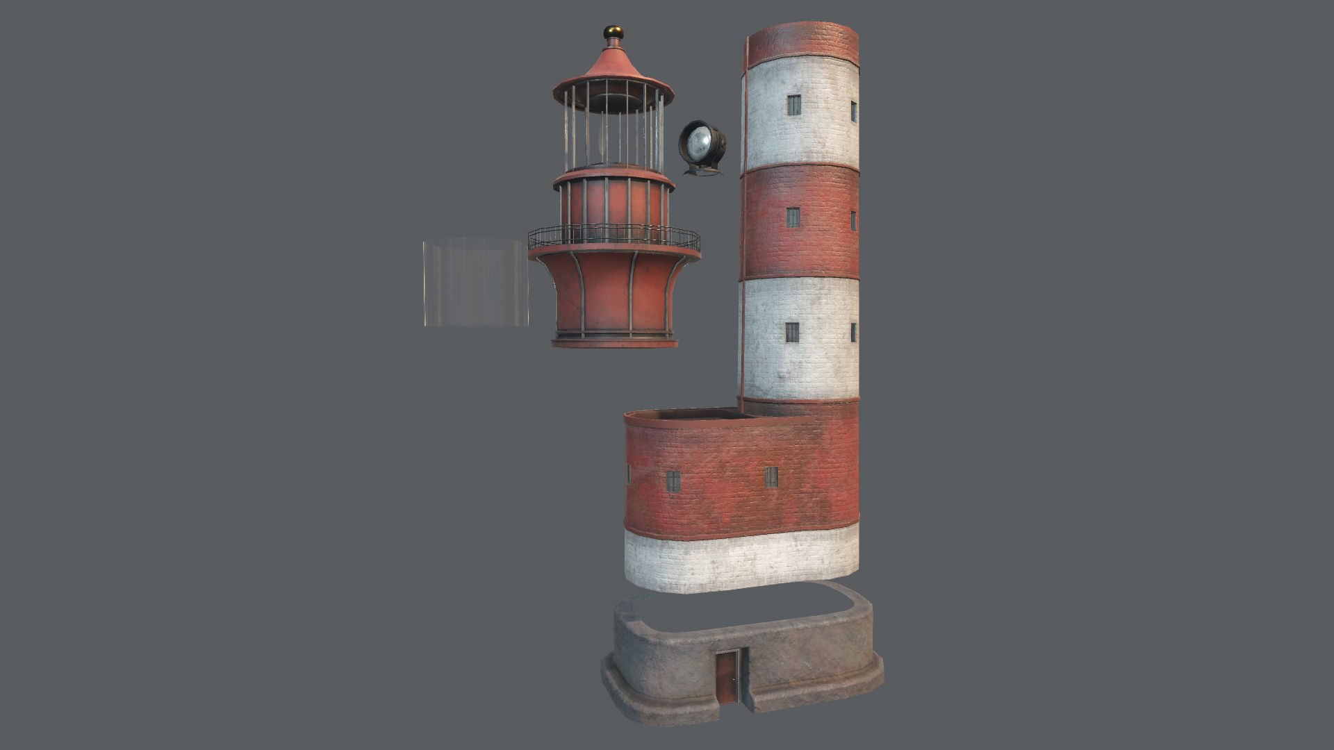 Lighthouse PBR Low-poly 3D model_3