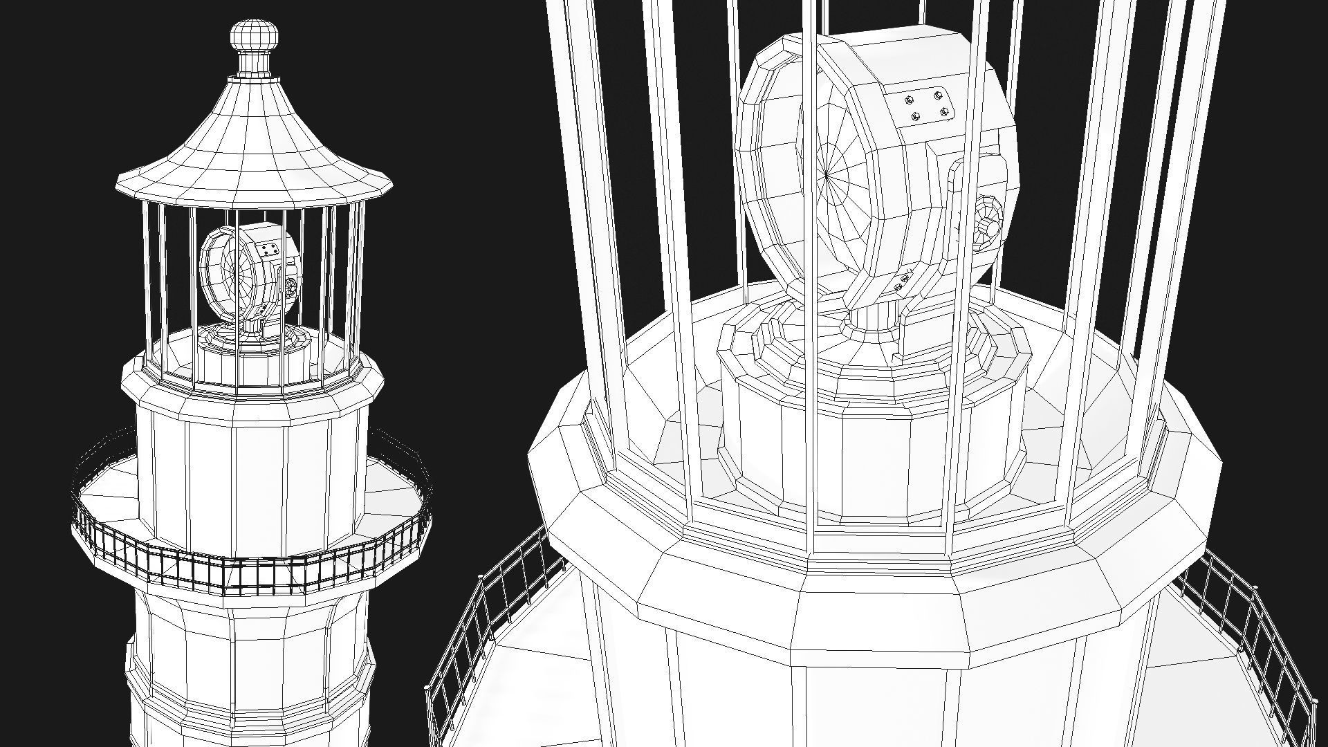 Lighthouse PBR Low-poly 3D model_5