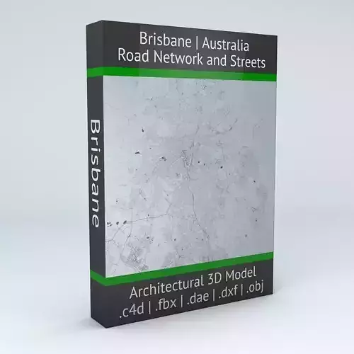 Brisbane Road Network and Streets 3D model