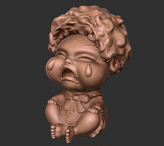 Crying Doll Desk Toy 3D print model  3D print model
