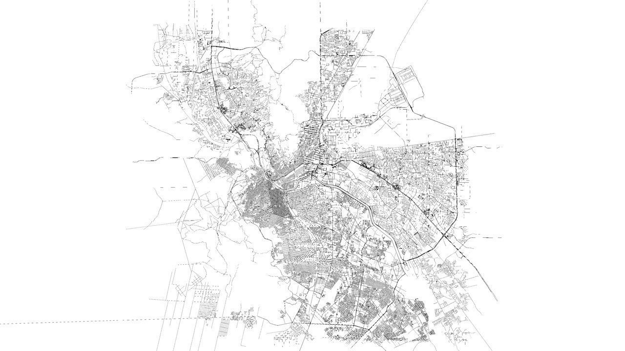 El Paso and Ciudad Juarez Road Network and Streets 3D model_7