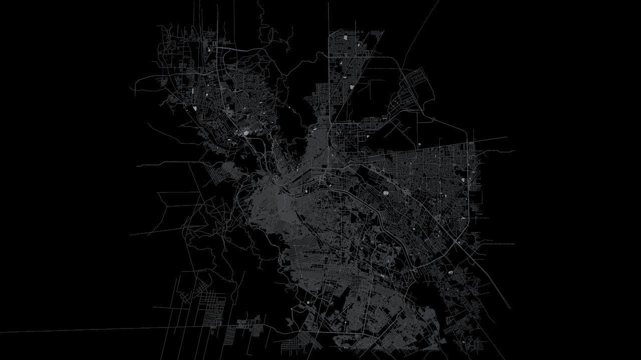 El Paso and Ciudad Juarez Road Network and Streets 3D model_1