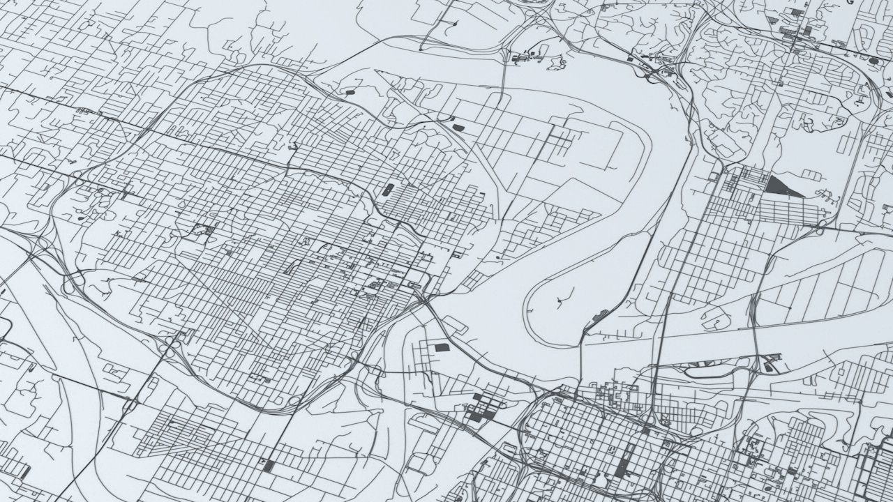 Kansas City Road Network and Streets 3D model_5