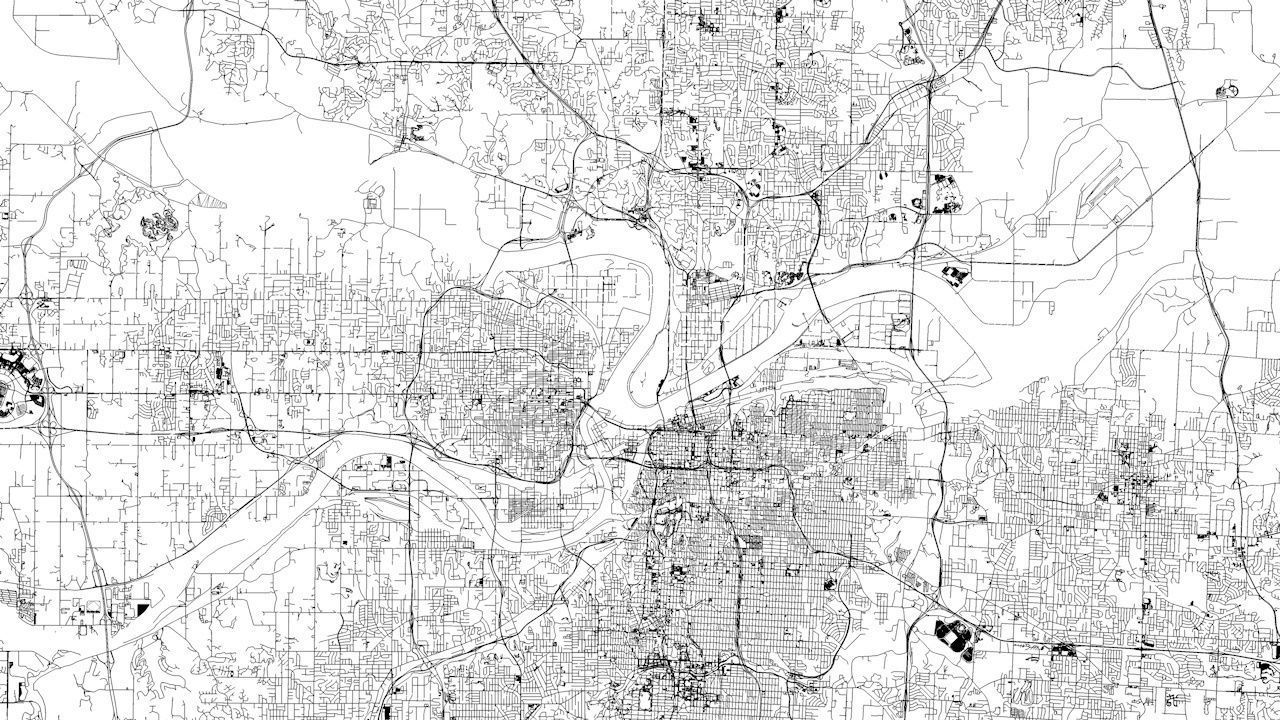 Kansas City Road Network and Streets 3D model_9