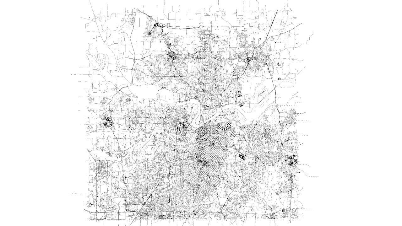 Kansas City Road Network and Streets 3D model_7