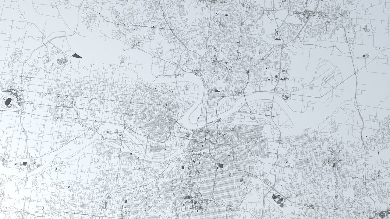 Kansas City Road Network and Streets 3D model_3