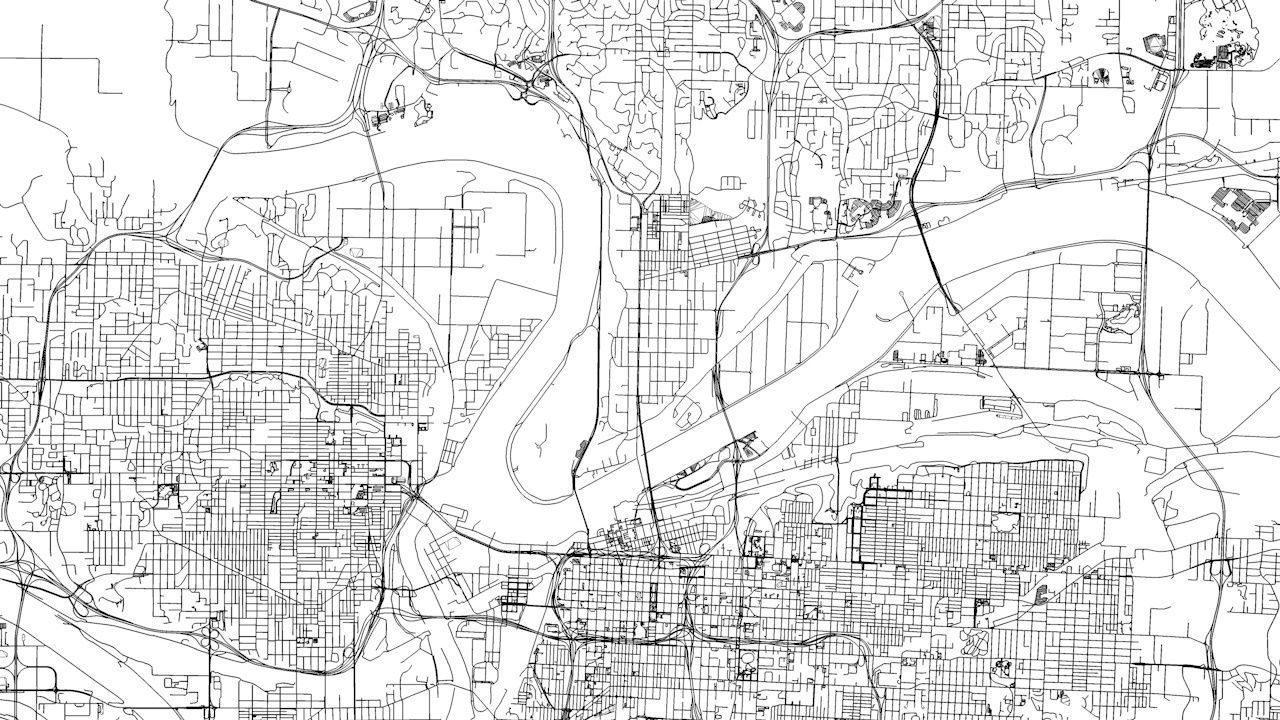 Kansas City Road Network and Streets 3D model_8