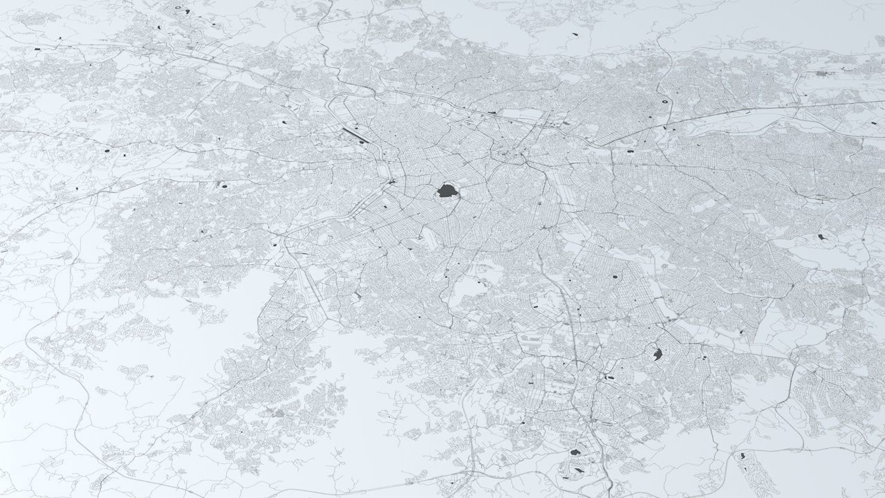 Sao Paulo Road Network and Streets 3D model_1