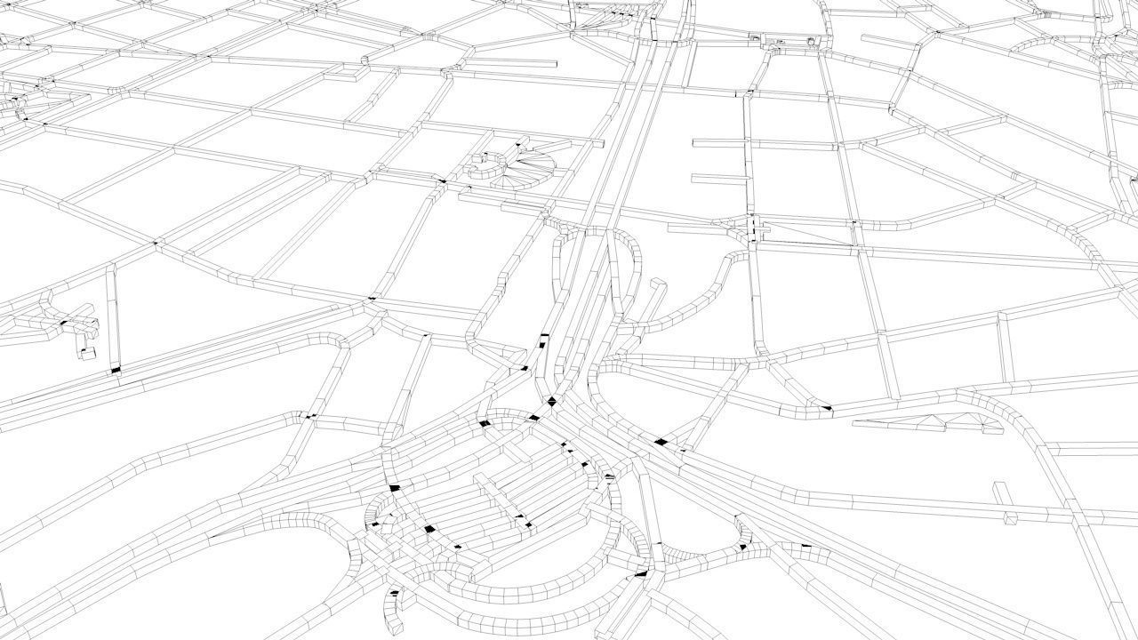 Sao Paulo Road Network and Streets 3D model_12