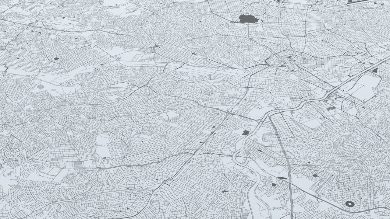 Sao Paulo Road Network and Streets 3D model_2