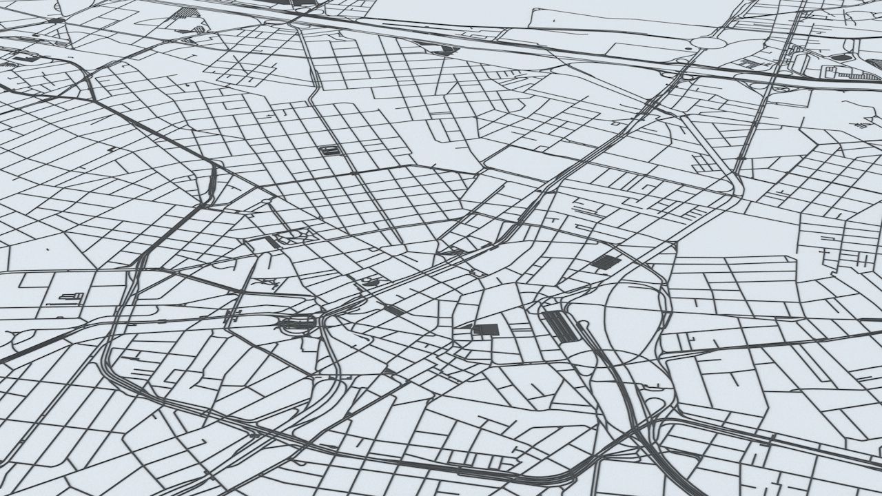Sao Paulo Road Network and Streets 3D model_4