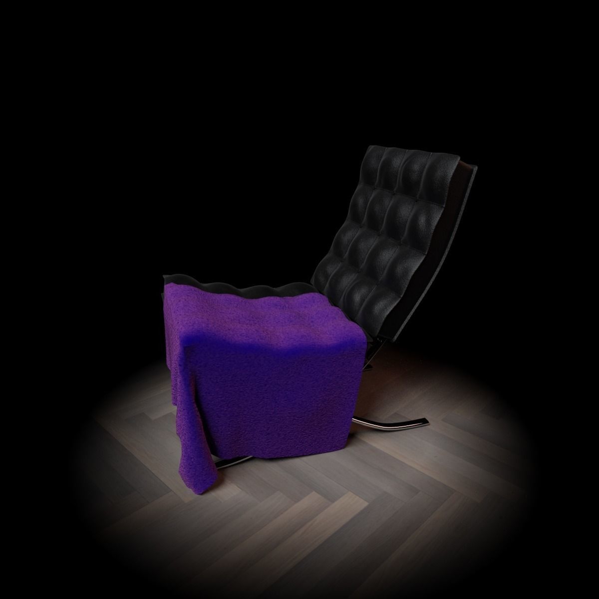 Barcelona Chair 3D model_7
