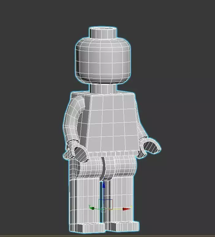 lego dude Low-poly 3D model_0