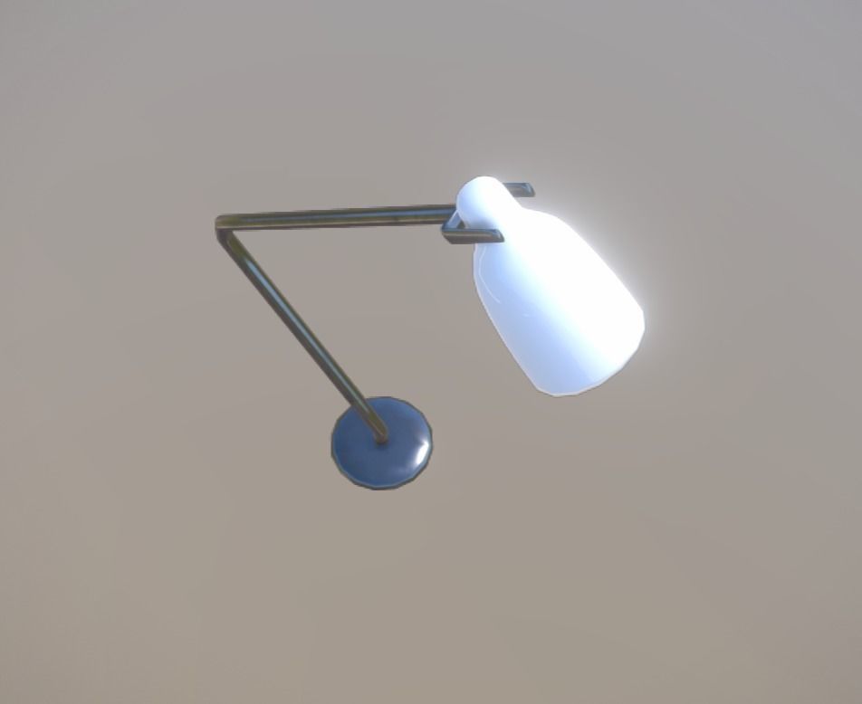 Table Lamp low-poly game ready Low-poly 3D model_6
