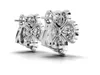Clover Flower Stud Earrings 3D model 3D printable | CGTrader