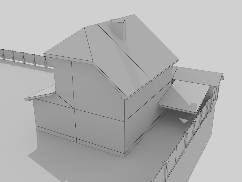 house 0073R Low-poly 3D model_1