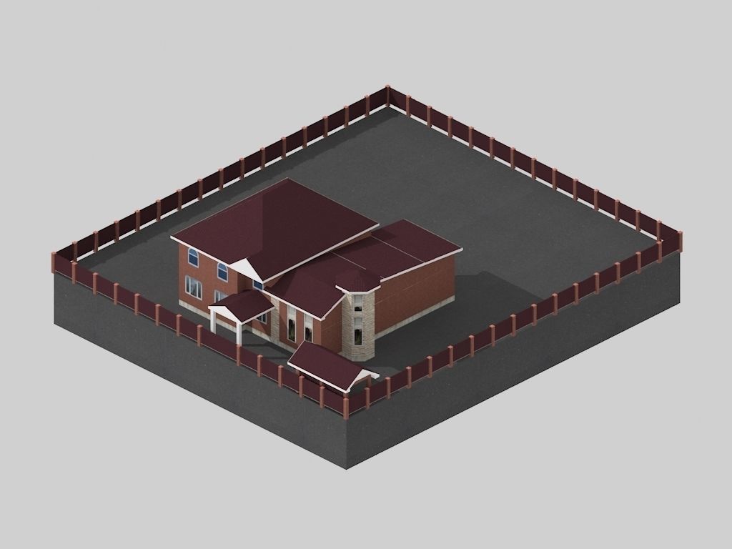 House 0074R Low-poly 3D model_1