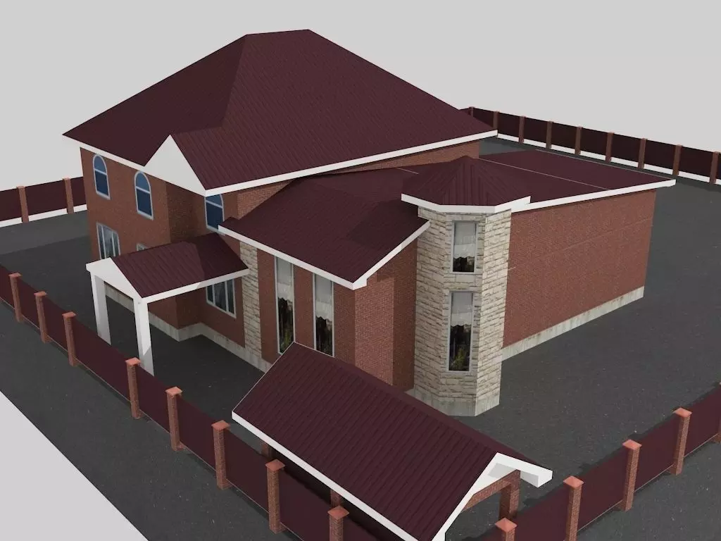 House 0074R Low-poly 3D model_0