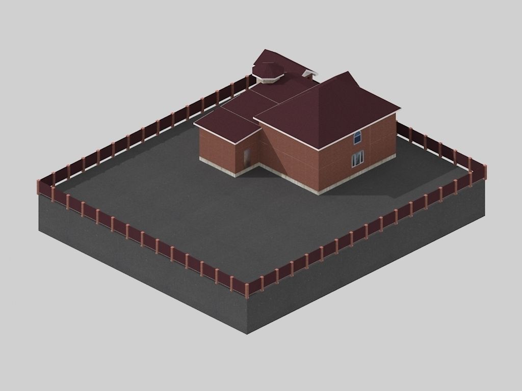 House 0074R Low-poly 3D model_2