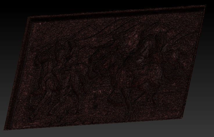 Asian horsemen Bas relief for CNC 3D print model_4