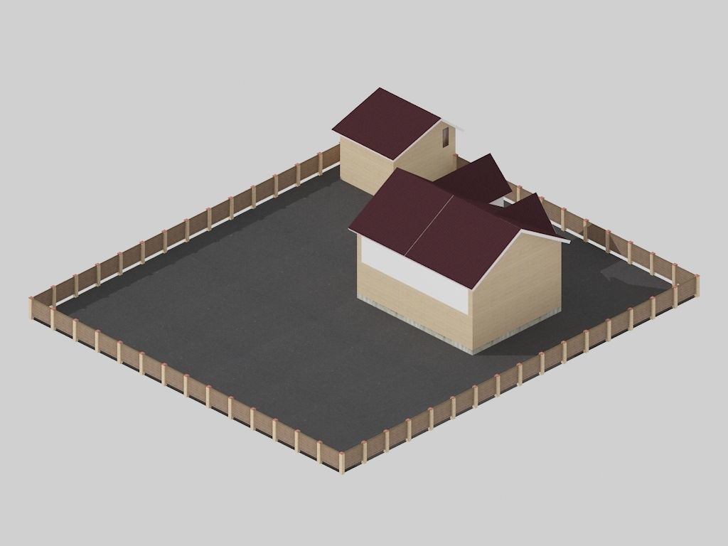 house 0070R Low-poly 3D model_3