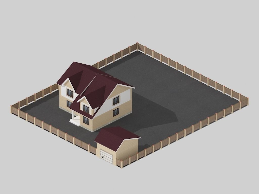 house 0070R Low-poly 3D model_2