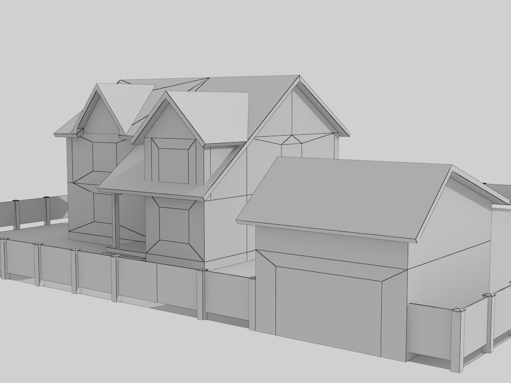 house 0070R Low-poly 3D model_1