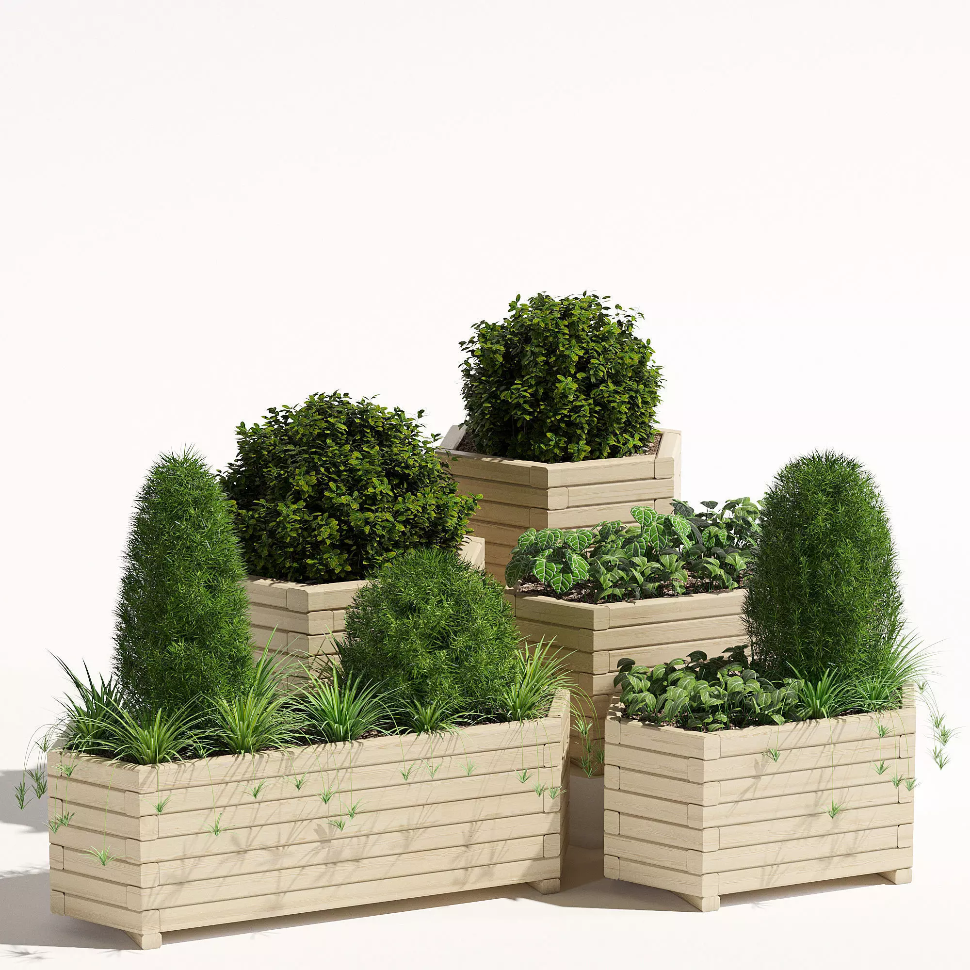 Trough planter 3D model_0