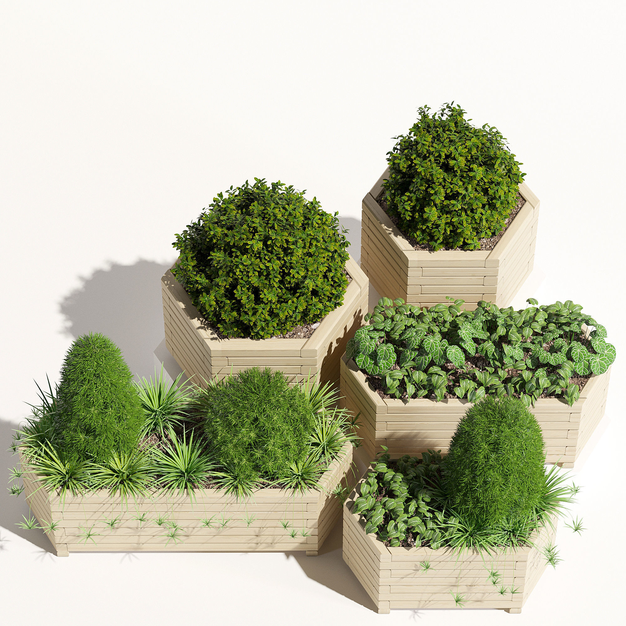 Trough planter 3D model_3