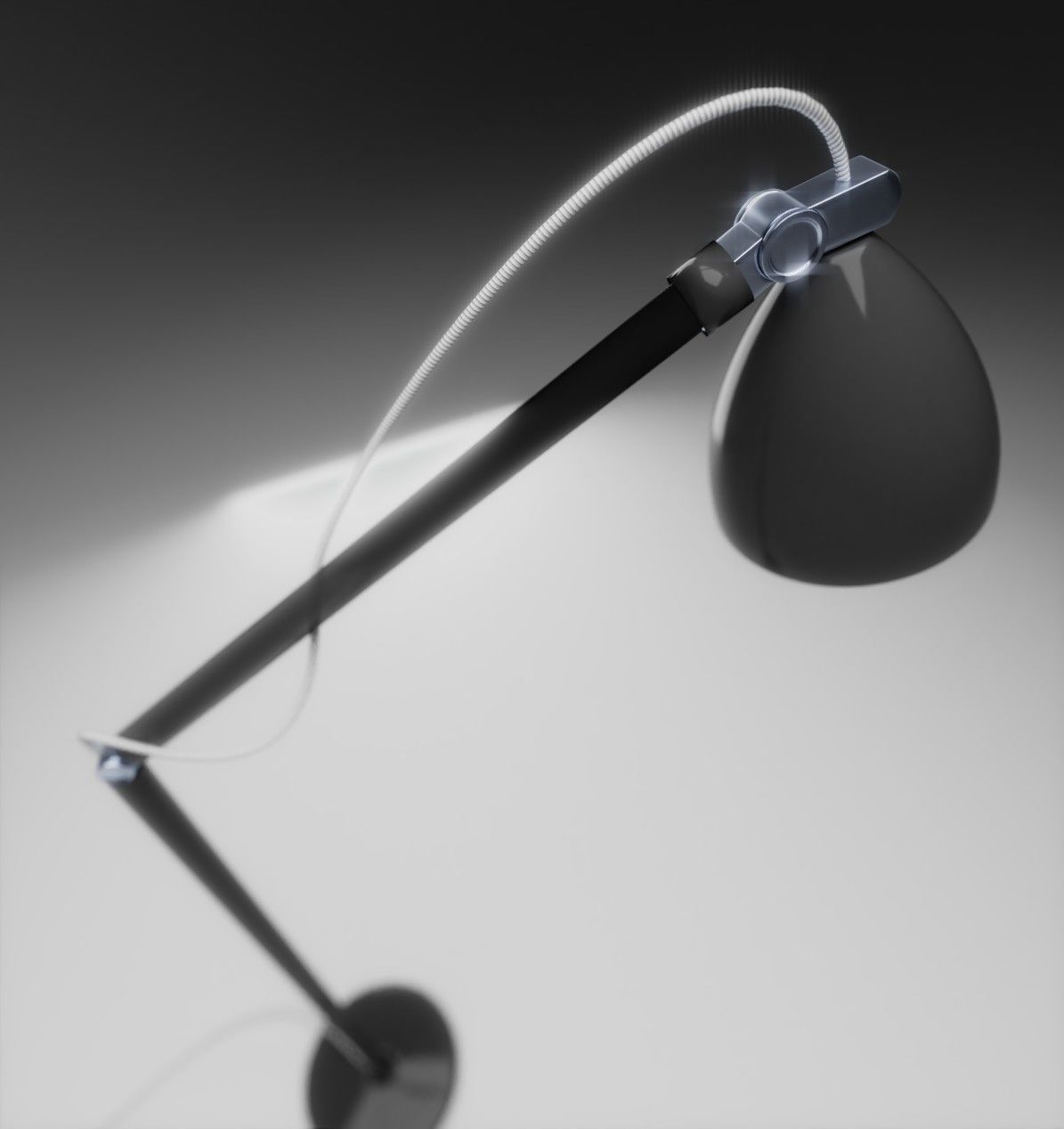 Lamp 3d model table with shade 3D model_3