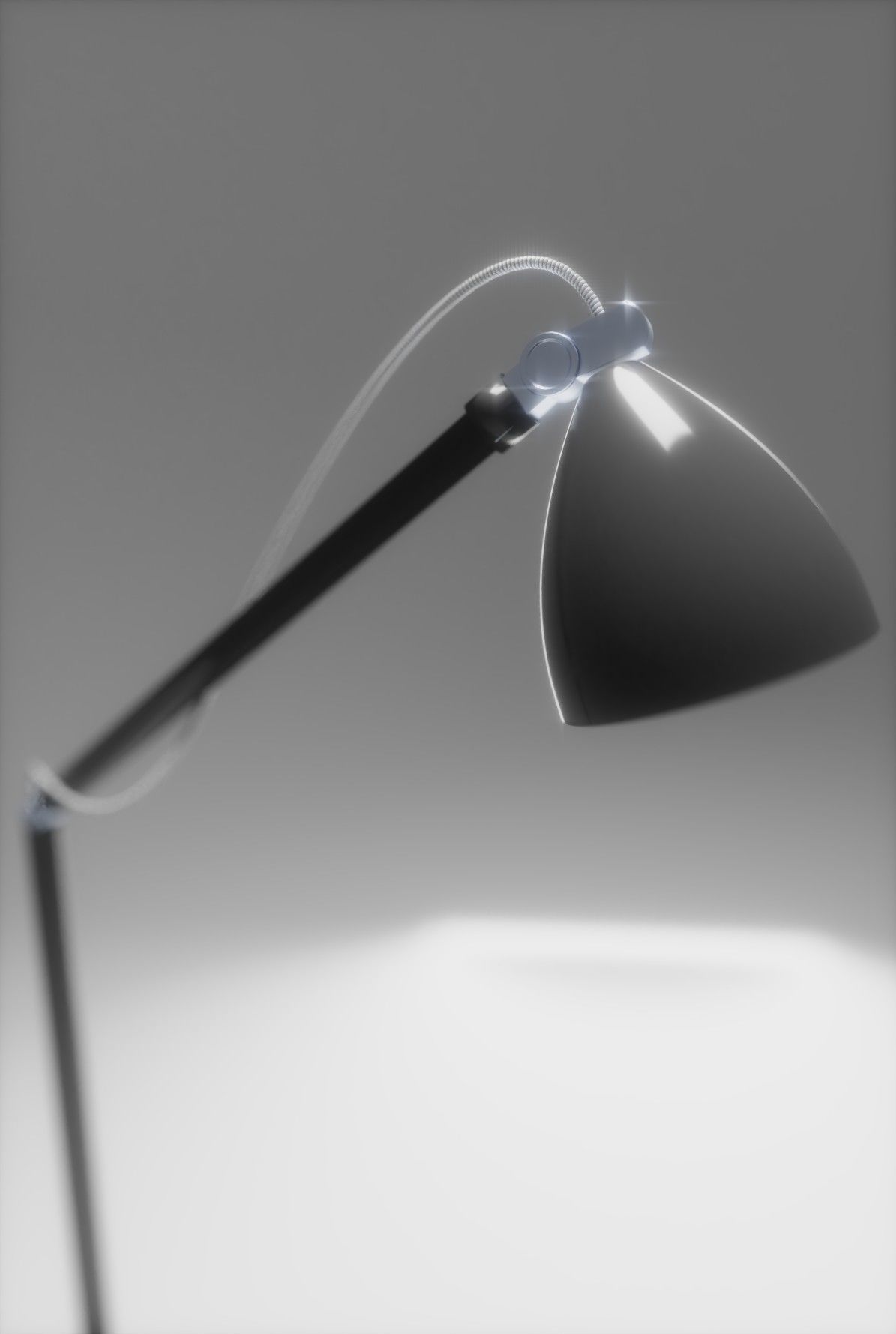 Lamp 3d model table with shade 3D model_2