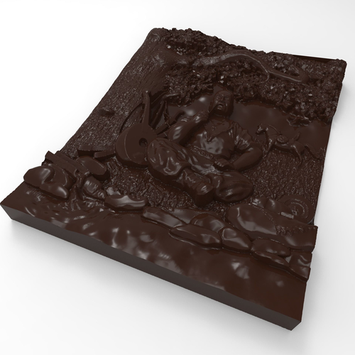 Cossack Mamay Bas relief