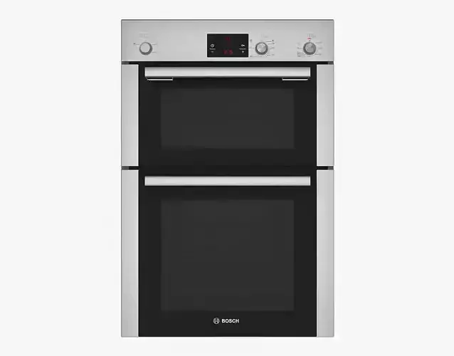 Bosch built-in double hot air oven HBM13B251B brushed steel Seri